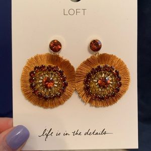 Crystal Fabric Drop Statement Earrings